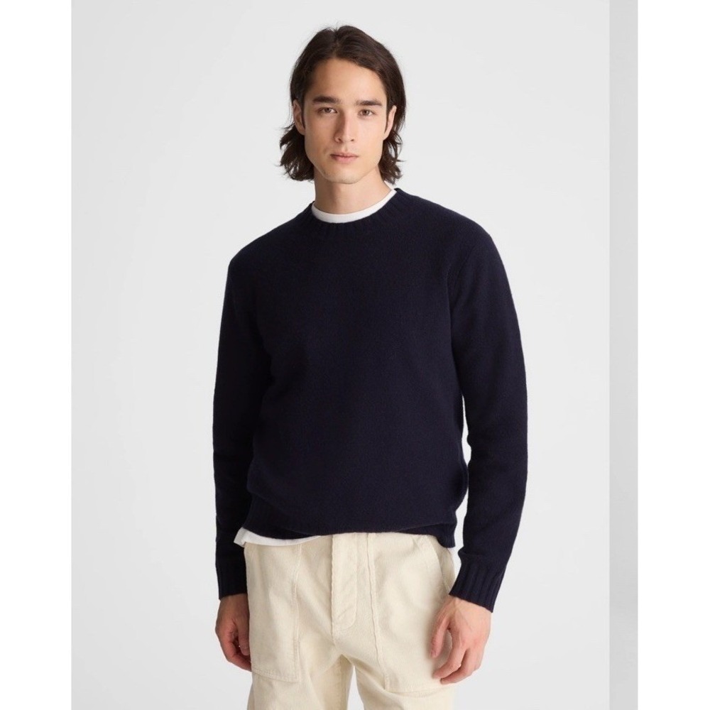 NWT Madewell Crewneck Sweater in Heritage Merino Wool Navy Blue  Men's Small
